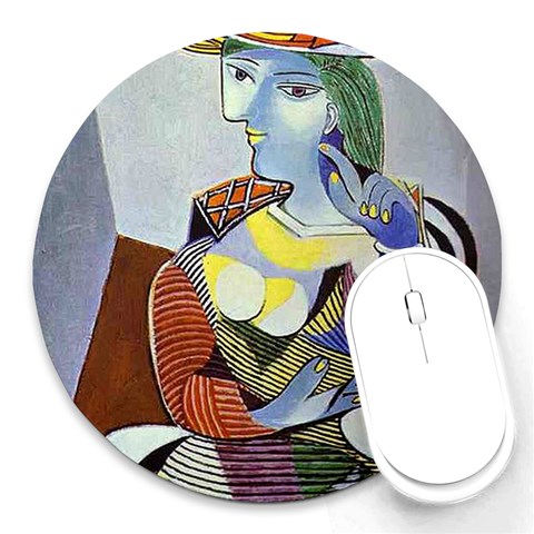 picasso_marie1937 Round Mousepad from ArtsNow.com Front