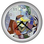 fine paintings Wall Clock (Silver)