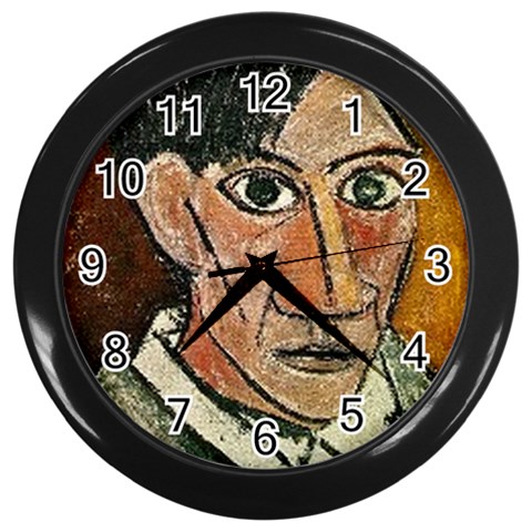 fine paintings Wall Clock (Black) from ArtsNow.com Front