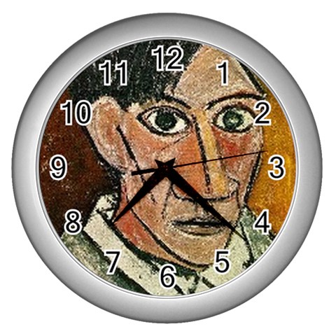 fine paintings Wall Clock (Silver) from ArtsNow.com Front