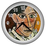 fine paintings Wall Clock (Silver)