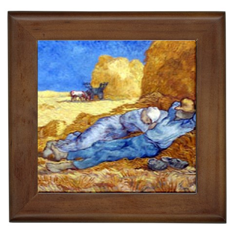 van_gogh_sieste Framed Tile from ArtsNow.com Front