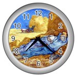 fine paintings Wall Clock (Silver)