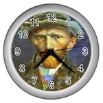 fine paintings Wall Clock (Silver)