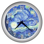 fine paintings Wall Clock (Silver)