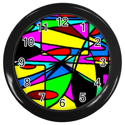 fine paintings Wall Clock (Black) from ArtsNow.com Front