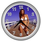 swimsuits Wall Clock (Silver)