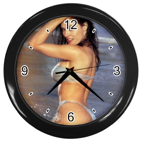 swimsuits Wall Clock (Black) from ArtsNow.com Front