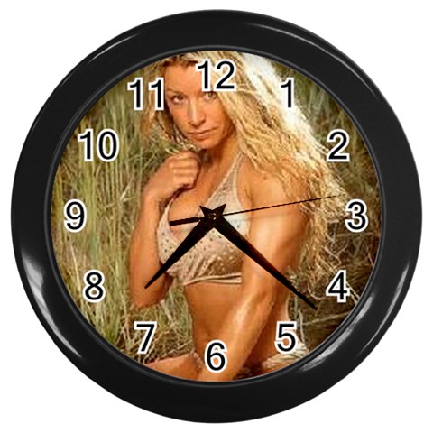 swimsuits Wall Clock (Black) from ArtsNow.com Front