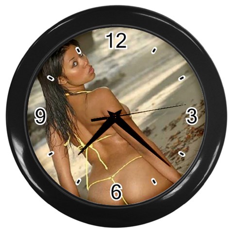 swimsuits Wall Clock (Black) from ArtsNow.com Front