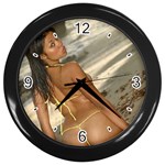 swimsuits Wall Clock (Black)