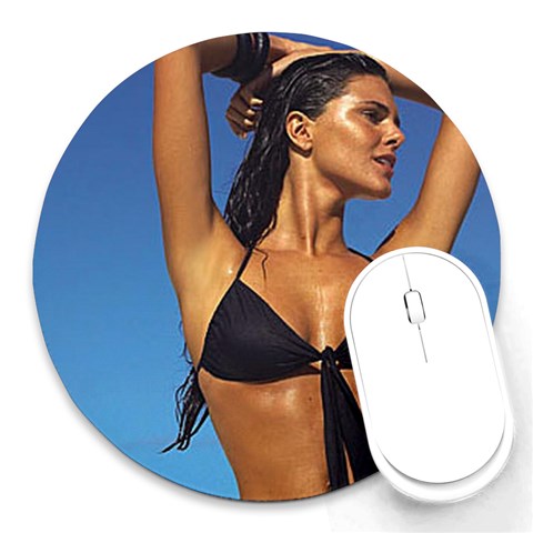 bikini Round Mousepad from ArtsNow.com Front