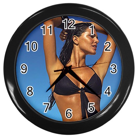 swimsuits Wall Clock (Black) from ArtsNow.com Front