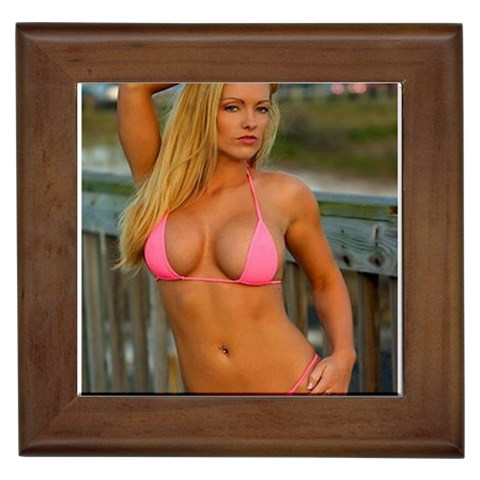 bikini_modelDS Framed Tile from ArtsNow.com Front