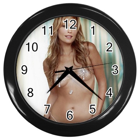 swimsuits Wall Clock (Black) from ArtsNow.com Front