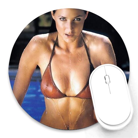 bikini Round Mousepad from ArtsNow.com Front