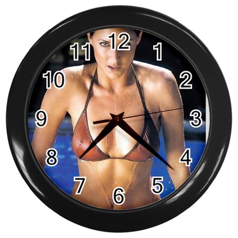 swimsuits Wall Clock (Black) from ArtsNow.com Front