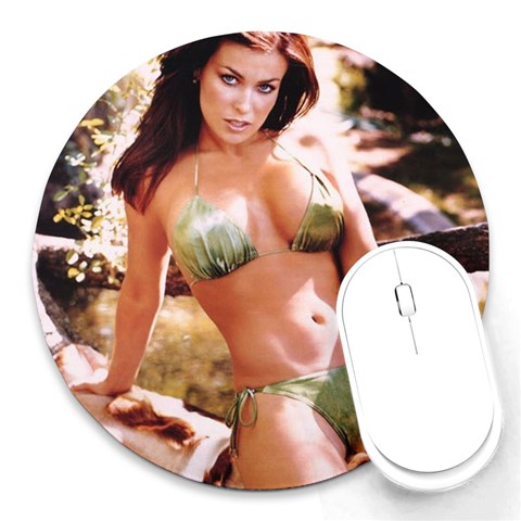 bikini Round Mousepad from ArtsNow.com Front