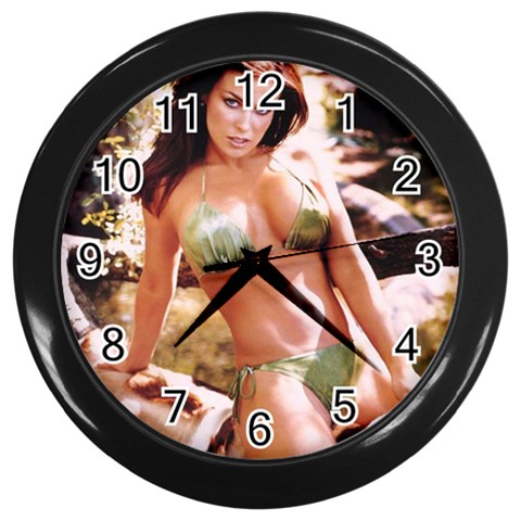 swimsuits Wall Clock (Black) from ArtsNow.com Front