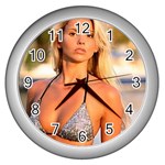 swimsuits Wall Clock (Silver)