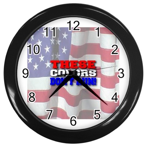 patriotic Wall Clock (Black) from ArtsNow.com Front