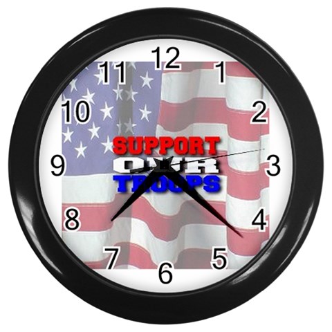 patriotic Wall Clock (Black) from ArtsNow.com Front