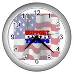 patriotic Wall Clock (Silver)