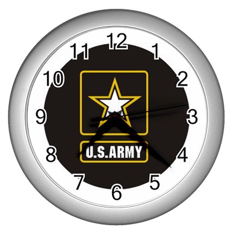 patriotic Wall Clock (Silver) from ArtsNow.com Front