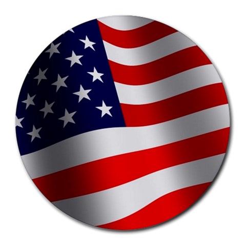 patriotic Round Mousepad from ArtsNow.com Front