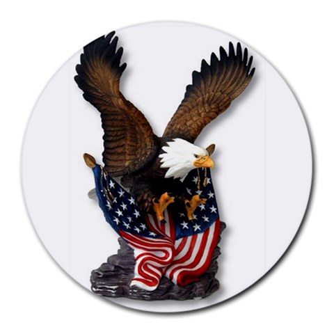 patriotic Round Mousepad from ArtsNow.com Front