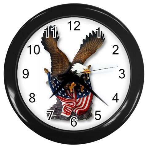 patriotic Wall Clock (Black) from ArtsNow.com Front