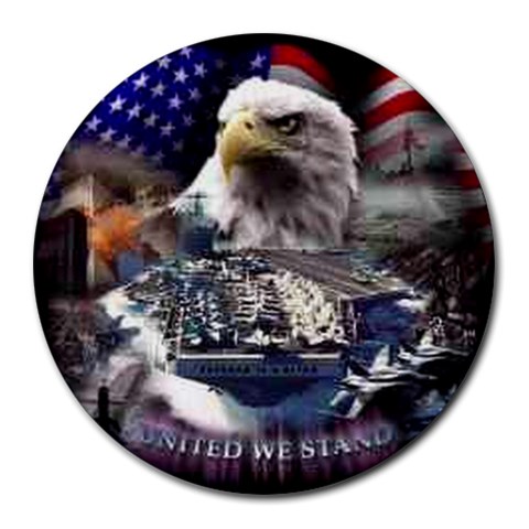 patriotic Round Mousepad from ArtsNow.com Front