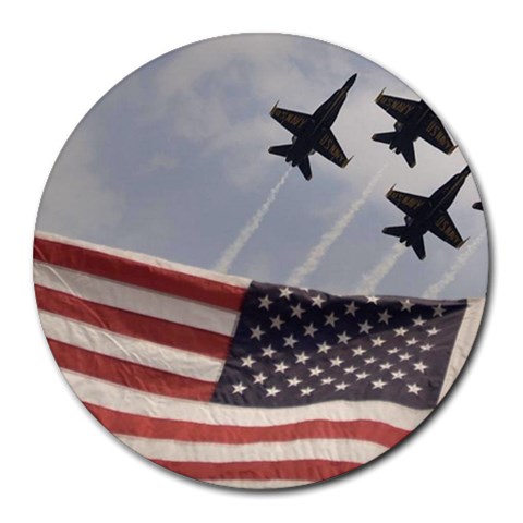 patriotic Round Mousepad from ArtsNow.com Front