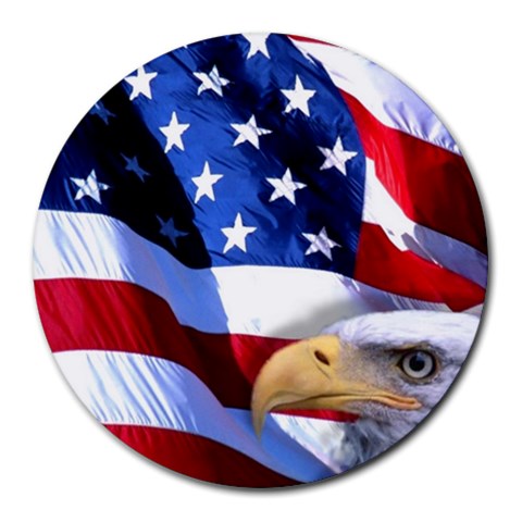 patriotic Round Mousepad from ArtsNow.com Front