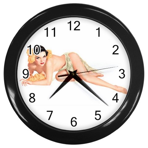 pinup Wall Clock (Black) from ArtsNow.com Front