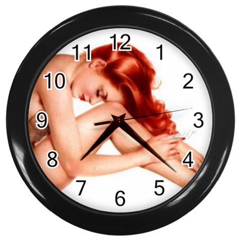 pinup Wall Clock (Black) from ArtsNow.com Front