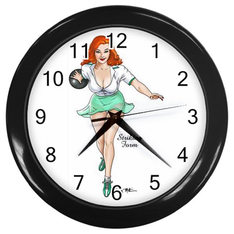 pinup Wall Clock (Black) from ArtsNow.com Front