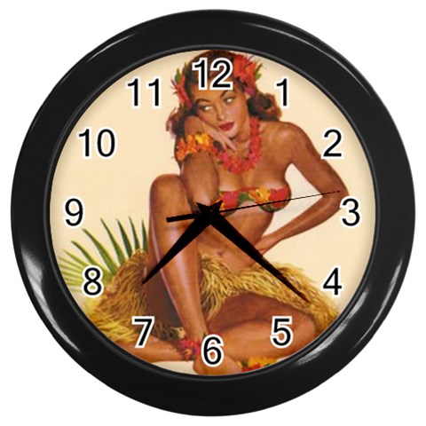 pinup Wall Clock (Black) from ArtsNow.com Front