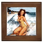 Surfer Girl Framed Tile