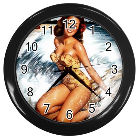 pinup Wall Clock (Black) from ArtsNow.com Front