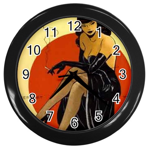 pinup Wall Clock (Black) from ArtsNow.com Front