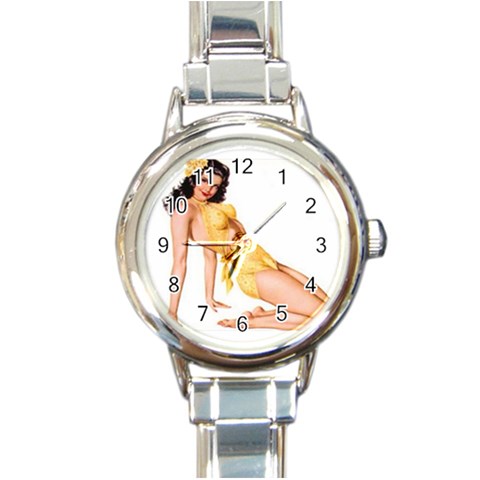 RTY Round Italian Charm Watch from ArtsNow.com Front