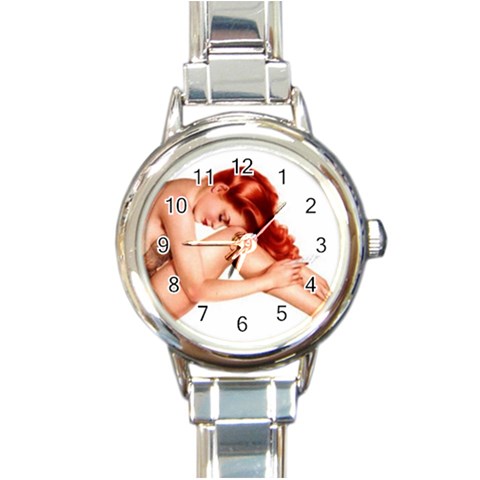 RFV Round Italian Charm Watch from ArtsNow.com Front