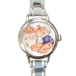 GHJ Round Italian Charm Watch