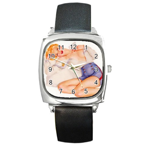 GHJ Square Metal Watch from ArtsNow.com Front