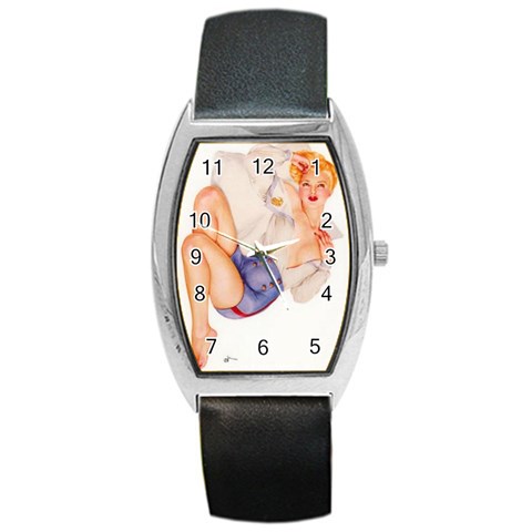 GHJ Barrel Style Metal Watch from ArtsNow.com Front