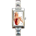 847746~Varga-Girl-Posters Rectangular Italian Charm Watch