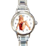 847746~Varga-Girl-Posters Round Italian Charm Watch