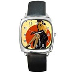 Pin-up Square Metal Watch