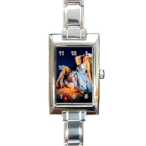 pin4 Rectangular Italian Charm Watch from ArtsNow.com Front